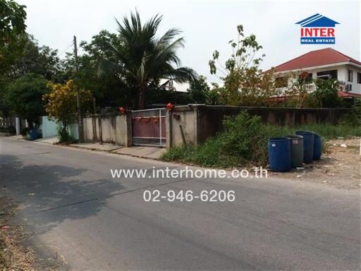 Street view of a residential neighborhood