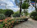 Beautiful garden with pathway and lush greenery