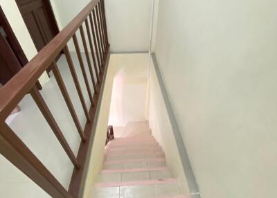 Indoor Staircase with Wooden Railing