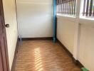 Covered hallway with tiled flooring