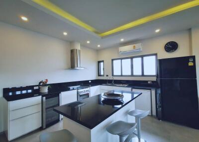 Modern kitchen with island and appliances