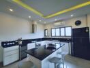 Modern kitchen with island and appliances