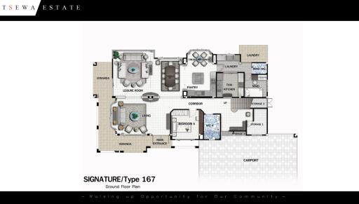 Floor plan layout of a residence