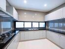 Modern kitchen with sleek cabinets and appliances