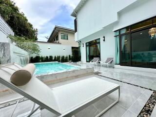 Modern backyard with pool