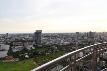 Balcony with city view