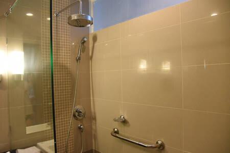 Modern bathroom with shower