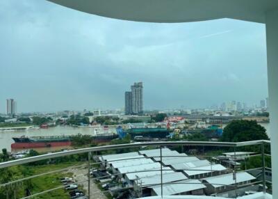 Balcony with city view