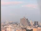 City skyline view from a high-rise building