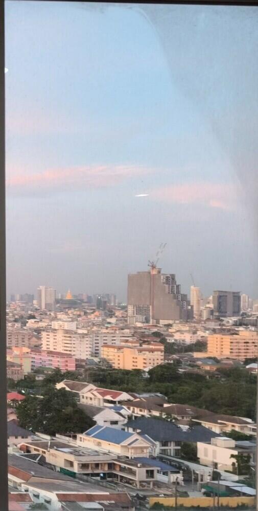 City skyline view from a high-rise building