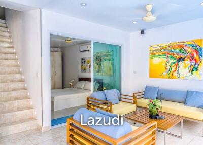 50m to the Beach, Townhouse with Private Pool in Bang Por