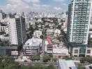 Cityscape view with high-rise buildings and urban landscape