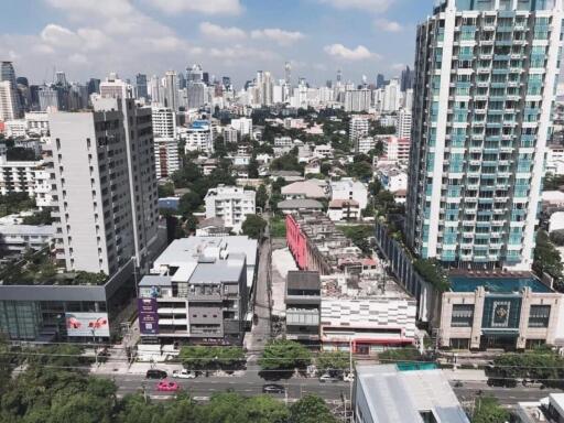 Cityscape view with high-rise buildings and urban landscape