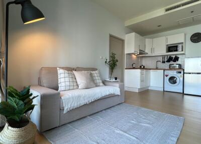 Living room with integrated kitchen