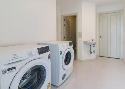 Modern laundry room with washer and dryer