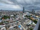 Panoramic view of the city from a high-rise building