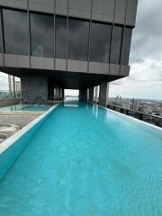 Rooftop infinity pool with city view