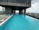 Rooftop infinity pool with city view