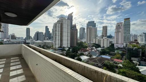 View from the balcony of the city skyline