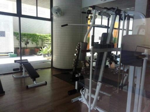 Fitness center with exercise equipment