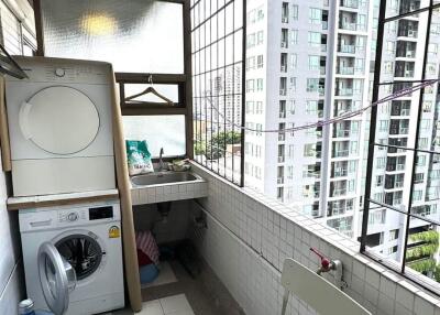 Laundry area on balcony