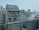 Balcony view of city skyline