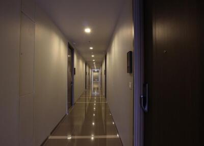 Long corridor with multiple doors