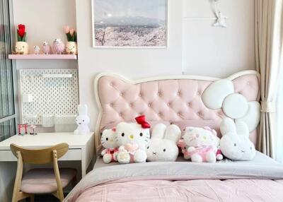 Bedroom decorated with Hello Kitty theme