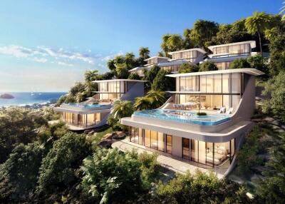 Luxurious hillside villas with private infinity pools and ocean view