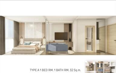 1 Bedroom Condo for Sale in Utopia Lux Glam, Naiharn - Type A