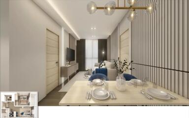 2 Bedroom Condo for Sale in Utopia Lux Glam, Naiharn - Type B1