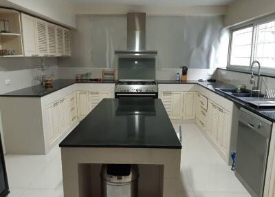 Spacious modern kitchen with island