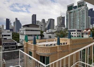 City view from a balcony