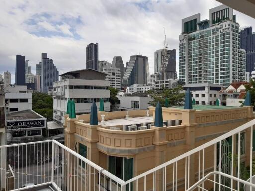 City view from a balcony