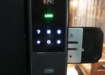 Electronic lock installed on the main door