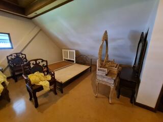 Attic bedroom with furniture