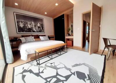 Modern bedroom with stylish decor