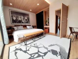 Modern bedroom with stylish decor