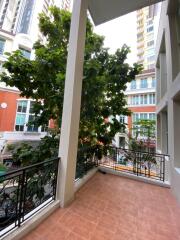 Spacious balcony with a scenic view