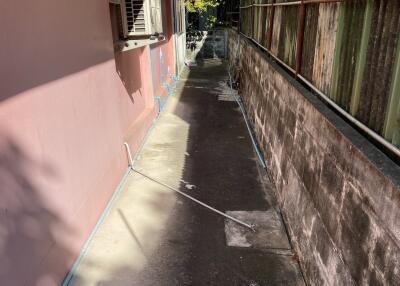 Outdoor pathway beside building