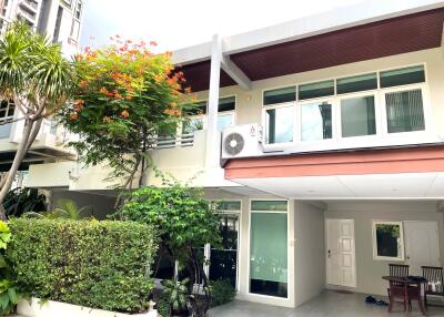 Front exterior view of a modern two-story house