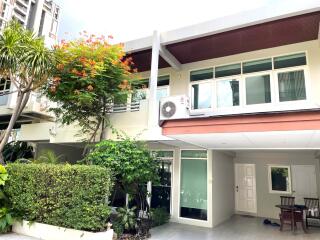 Front exterior view of a modern two-story house