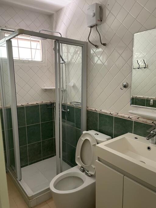 Modern bathroom with shower and sink