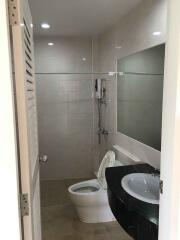 Modern bathroom with tiles and fixtures