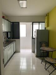 Modern kitchen with stainless steel appliances