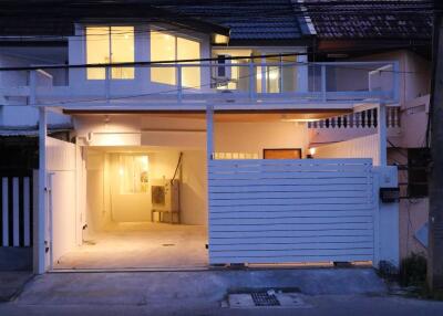 Front view of a modern house