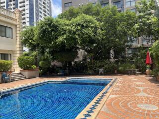 Apartment complex with swimming pool