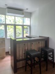 modern kitchen with bar counter