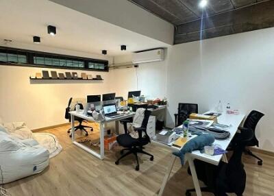 Modern office space with desks and chairs