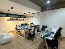 Modern office space with desks and chairs